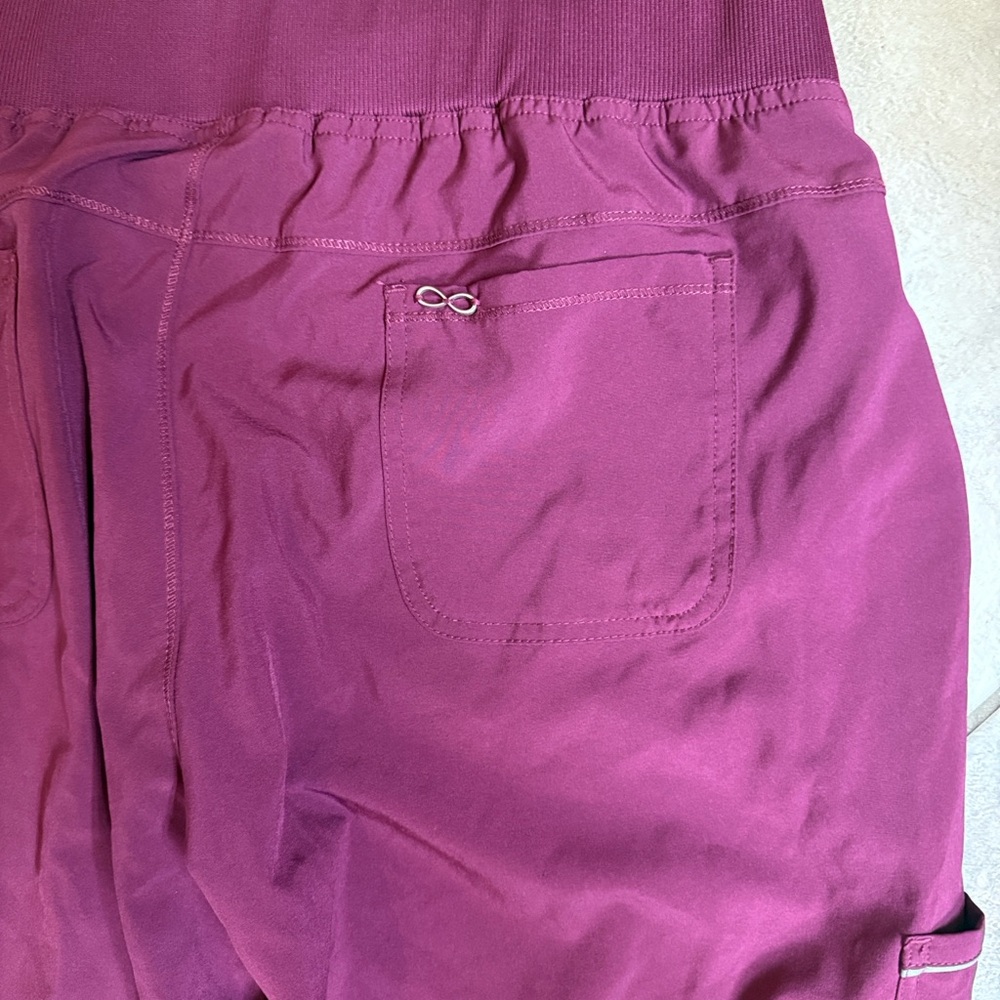 Burgundy Scrub Style Athletic Pants - Picture 4 of 6